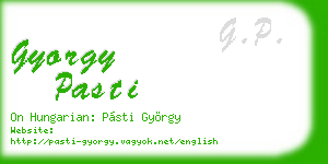 gyorgy pasti business card