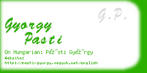 gyorgy pasti business card